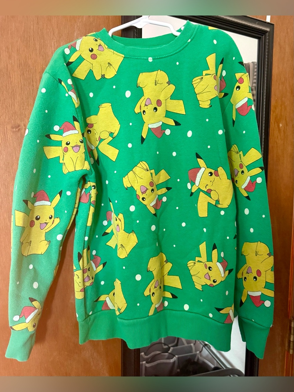 Pokemon Green Pikachu All-Over Print Sweatshirt